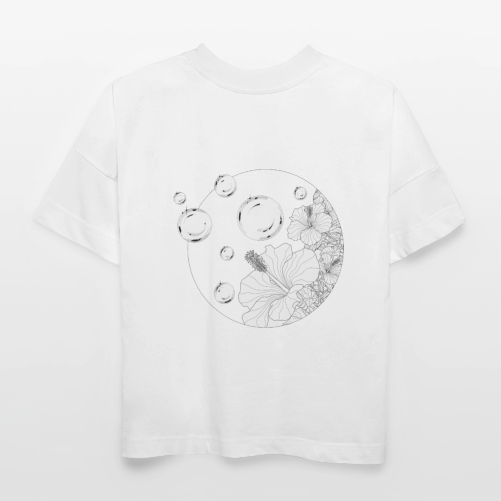 Back To Bliss - Hibiscus - Oversized Tee - Espresso Ensemble - white