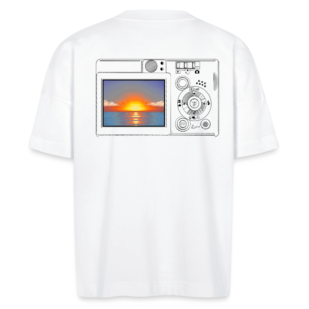 Back To Bliss - Camera - Oversized Tee - Espresso Ensemble - white